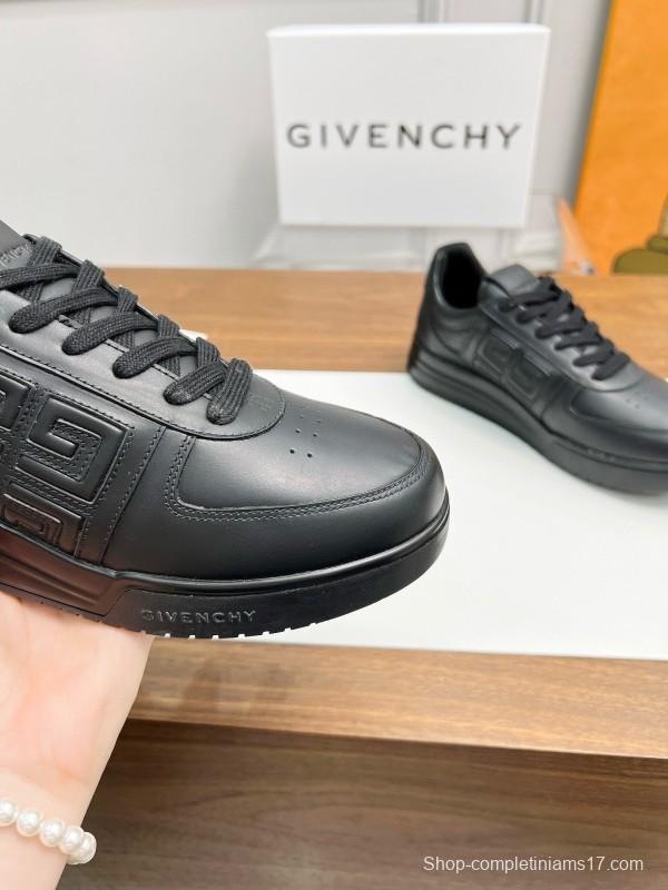2024 Men Givenchy Black Leather Sneakers MJ00380