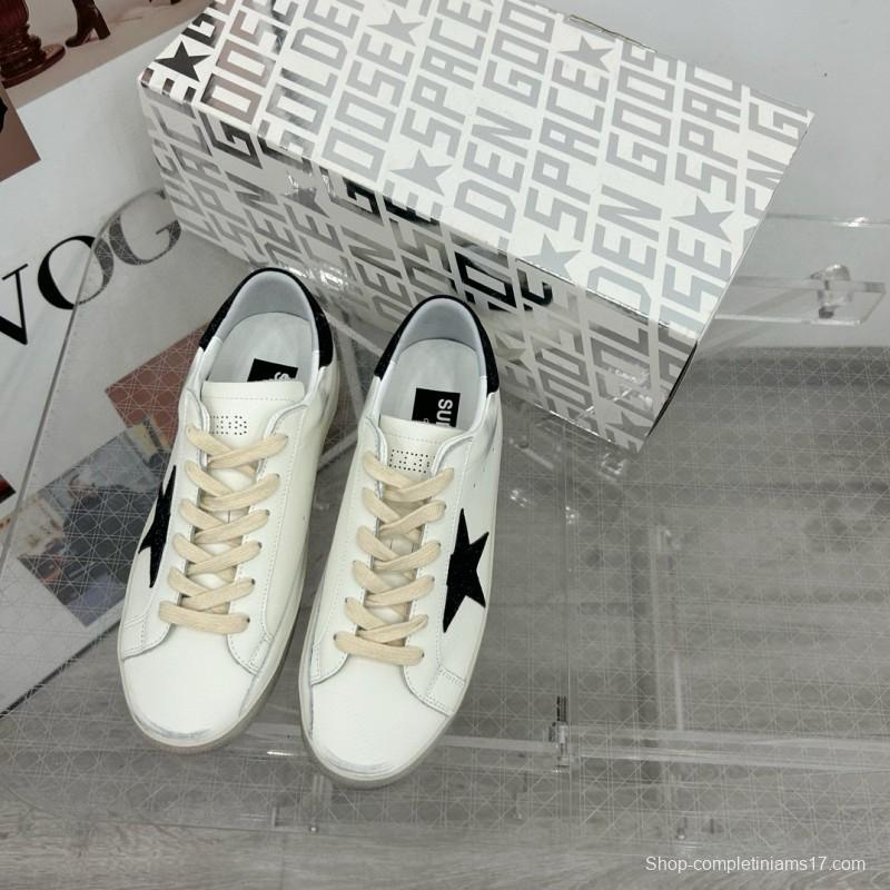 2025 Women GGDB White Black Leather Sneakers