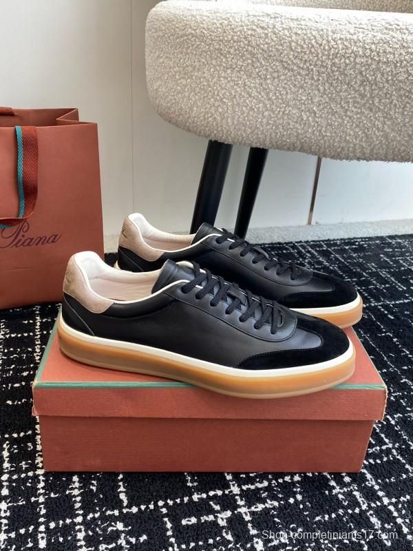 2024 Men Le Parmentier black suede leather casual sneakers MJ00320