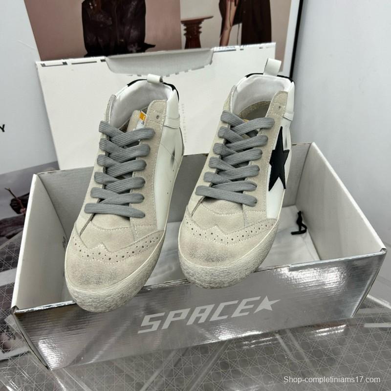 2024 Unisex GGDB White Black Leather Suede High Top Sneakers MJ00300