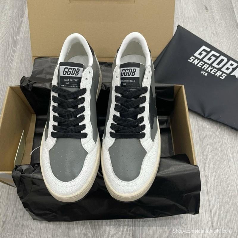 2024 Unisex GGDB Grey White Black Leather Suede Low Top Sneakers MJ00260