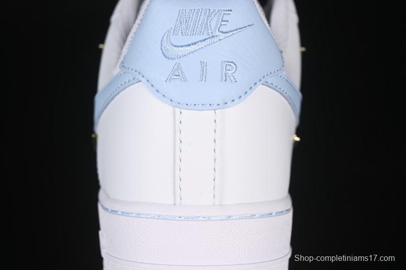Nike Air Force 1 '07 Low Custom 2D Theme Four Hook Sky Blue Casual Sneakers - ZH0316-084