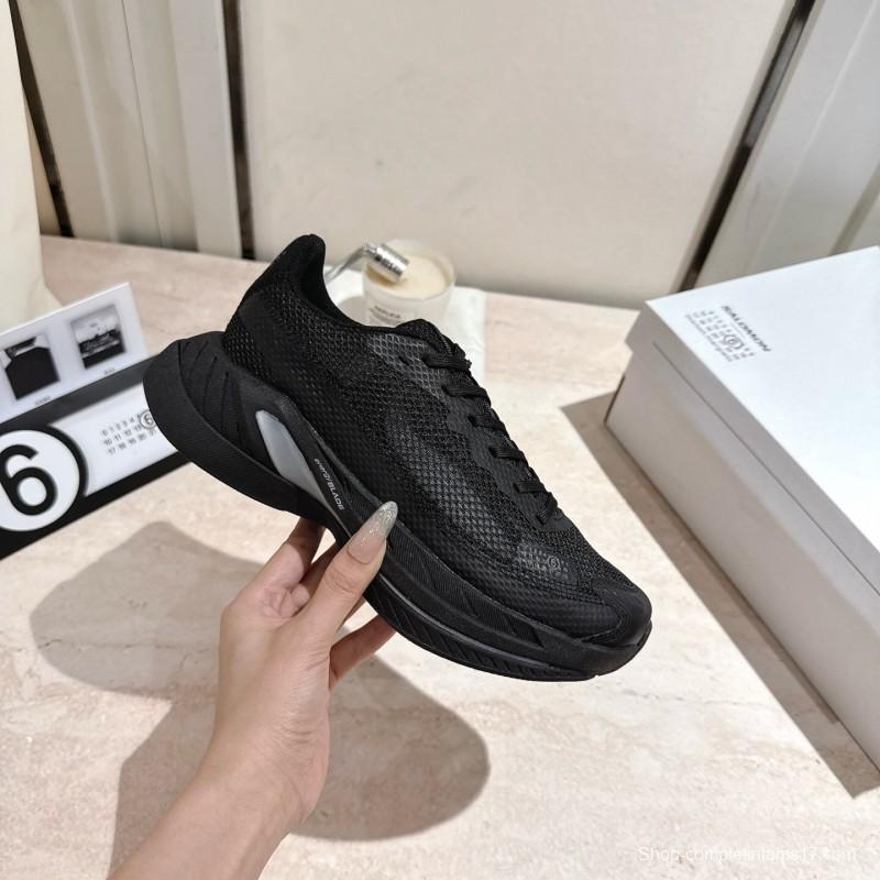 2025 Unisex MM6 Maison Margiela Black Polyester Polyurethane Rubber Road Running Shoes Spectur 2 KFY00330