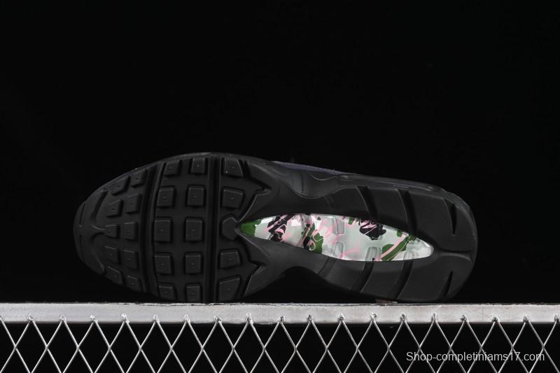 Nike Air Max 95 Retro Cushioned Running Shoes with Air-Sole Unit - FB2709-001