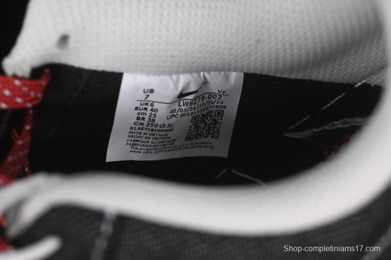 Nike Air Force 1'07 Low Stussy Collaboration Dark Grey Woven Casual Sneakers - LW9279-002