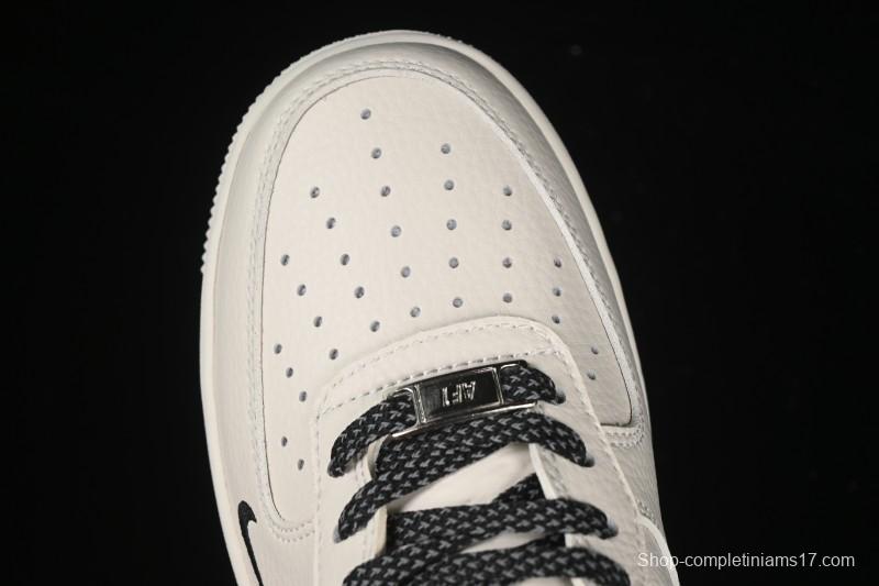 Nike Air Force 1 '07 Low Just Do It Gray Blue Denim Casual Sneakers - CS5288-012