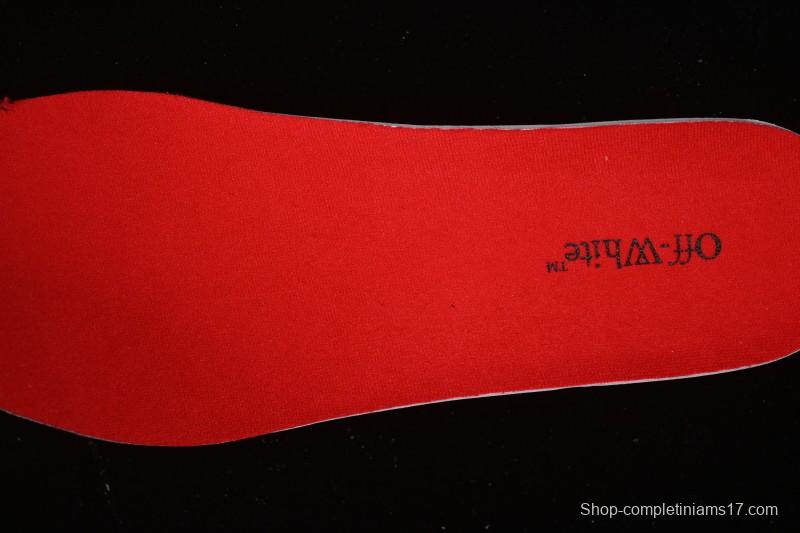 Off-White Be Right Low-Top Lifestyle Casual Shoes in Black Red