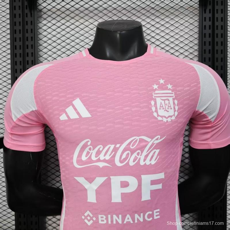 Player Version 2025 Argentina National Team Pink Training Jersey
