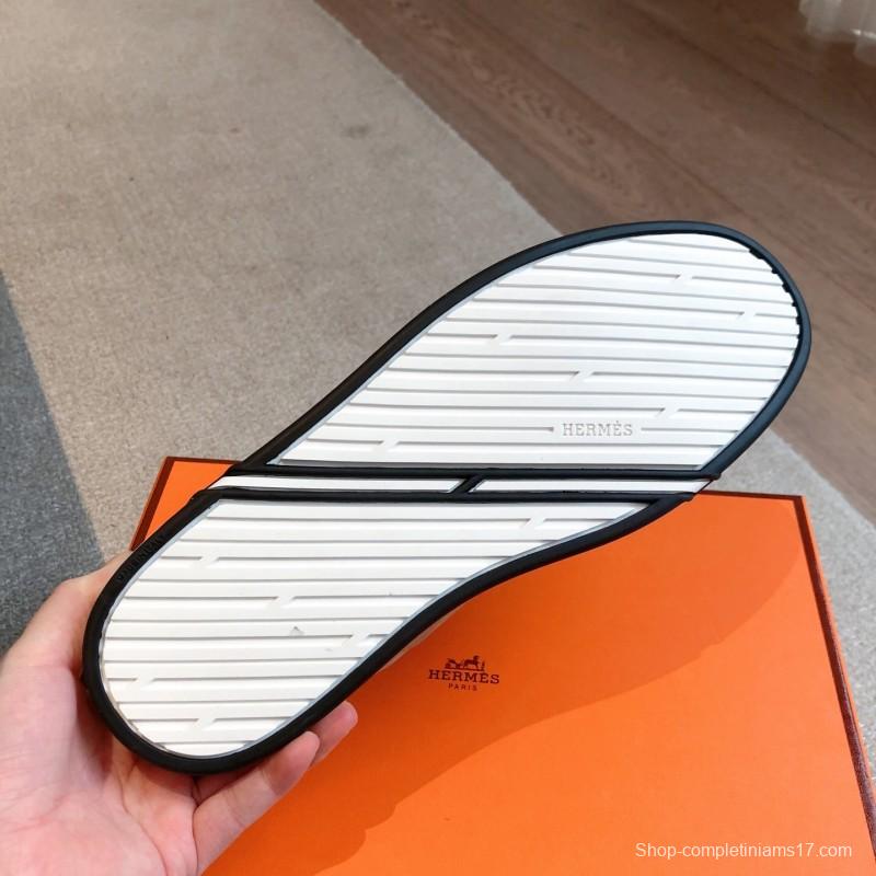 2025 Unisex H Beige White Suede Sneakers AS00380