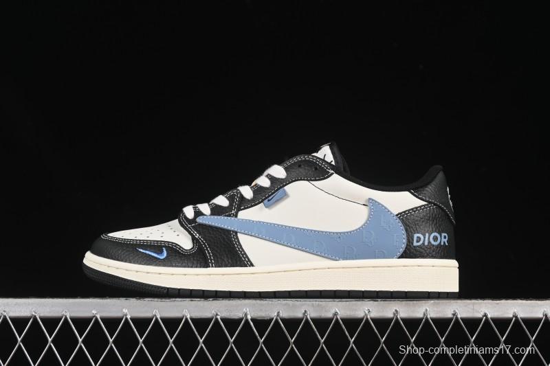 Nike Travis Scott x Fragment Design x Air Jordan 1 Low OG SP AJ1 Low Top Casual Sneakers - XZ5749-003