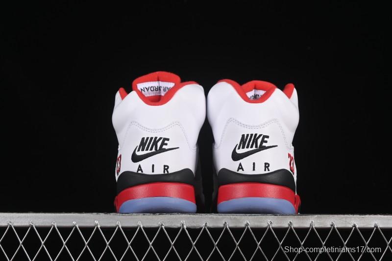 Nike Air Jordan 5 Retro Fire Red Black Tongue Basketball Shoes - HQ7978-101