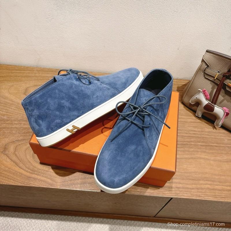 2025 Unisex H Blue Suede Boots AS00380