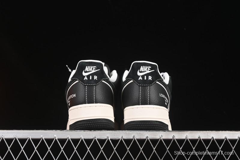 Nike Air Force 1 '07 Low LV Collaboration Black Leather Casual Sneakers - YX5066-349