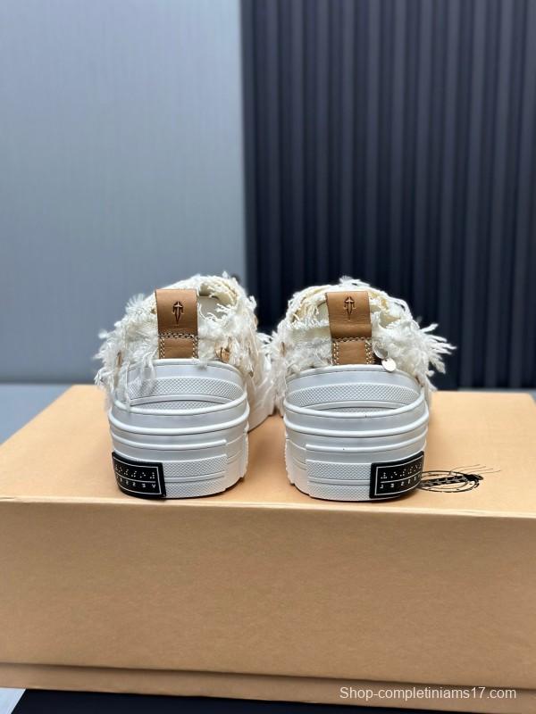 2025 Unisex XVESSEL White Canvas Plimsolls Vulcanized AS00260