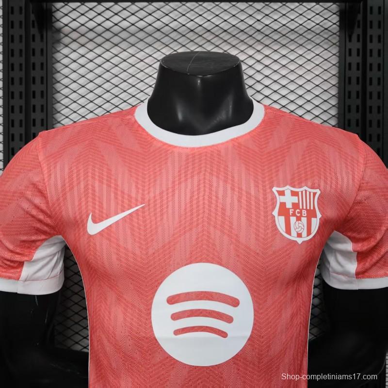 Player Version 25/26 Barcelona Pink with White Trim Jersey