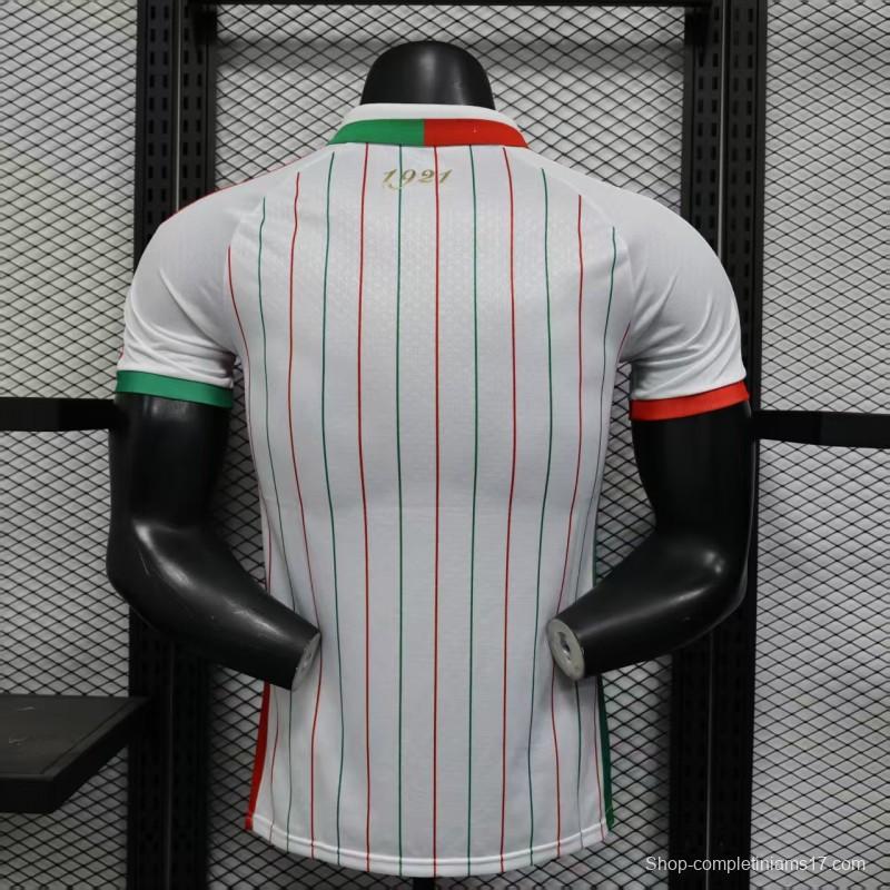 Player Version 2025 Palestina White with Red and Green Pinstripe Jersey