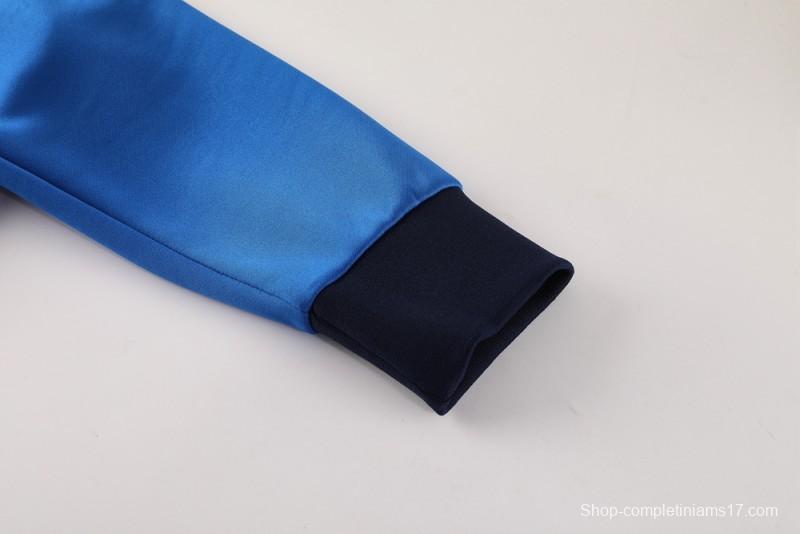 2025 Nike Blue Full Hoodie Zipper Jacket +Long Pants