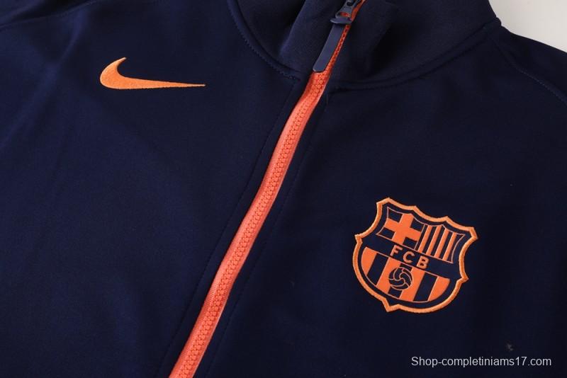 25/26 Barcelona Navy/Orange Full Zipper Jacket +Long Pants