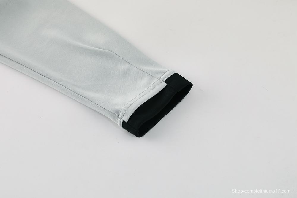 2025 Nike Grey Full Hoodie Zipper Jacket +Long Pants