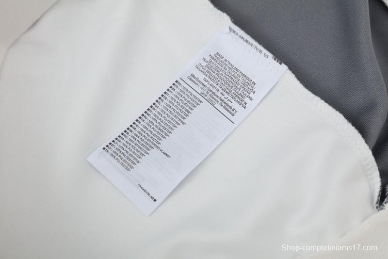 2025 NIKE WHITE/Grey Full Zipper Jacket +Long Pants