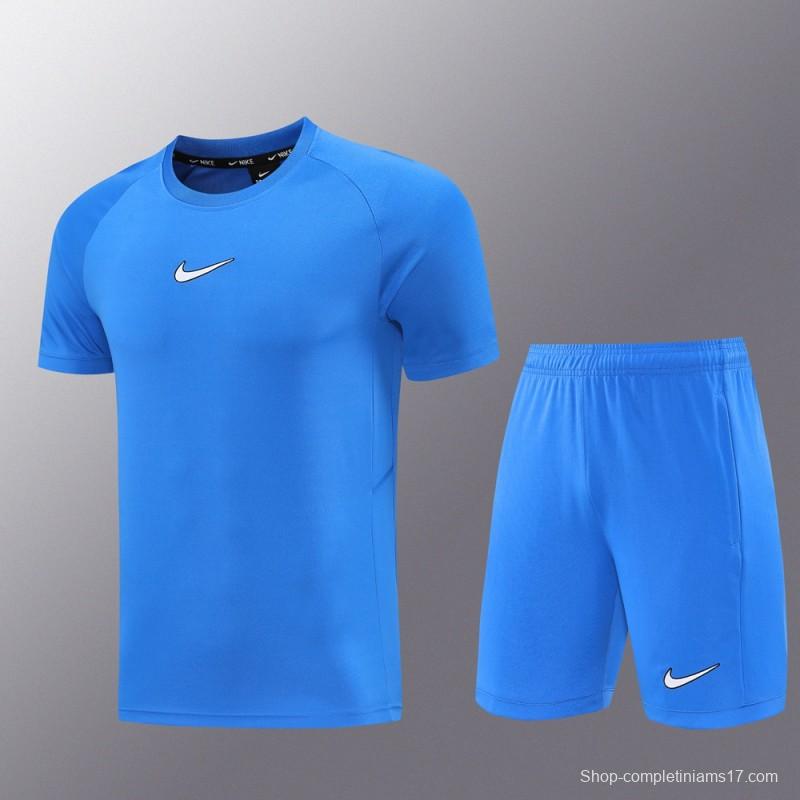 25/26 Nike Blue Short Sleeve Jersey+Shorts