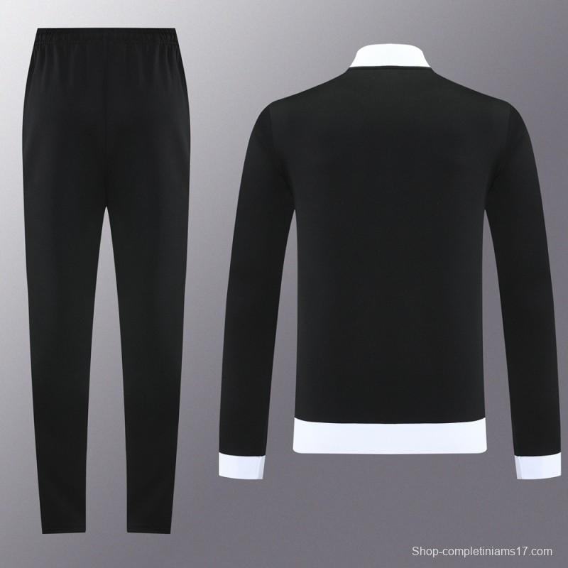 2025 Adidas Original Black Full Hoodie Zipper Jacket +Long Pants