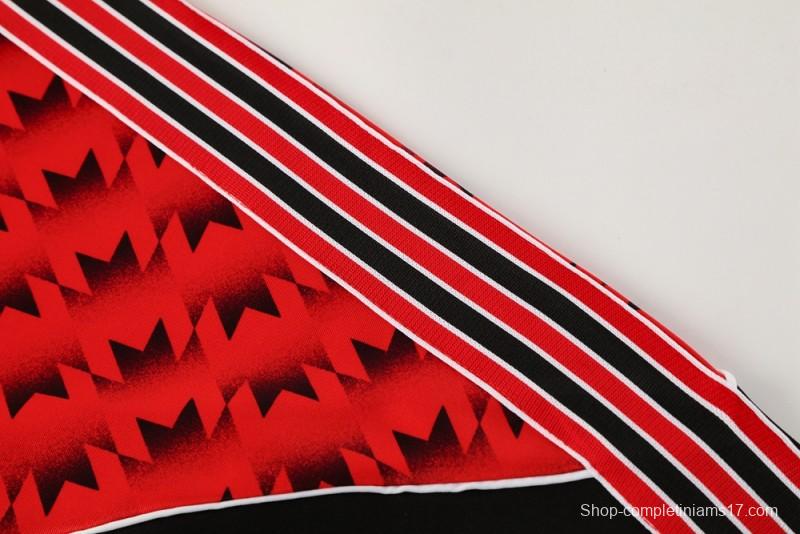 25/26 Manchester United Red/Black Full Zipper Jacket +Long Pants