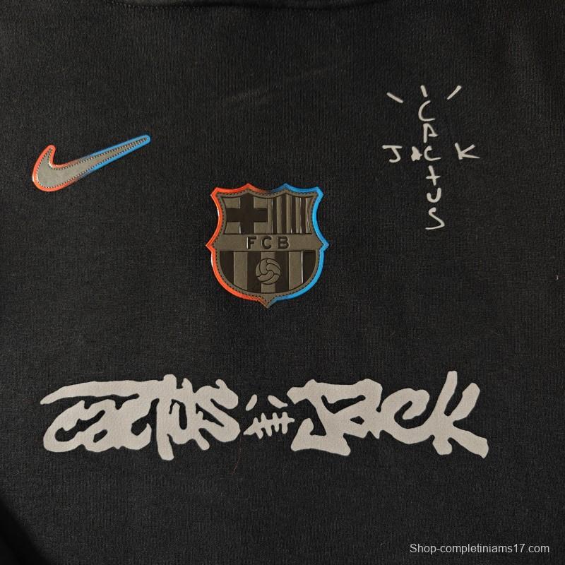 25/26 Barcelona Black Cactus Jack Hoodie -7 Colors