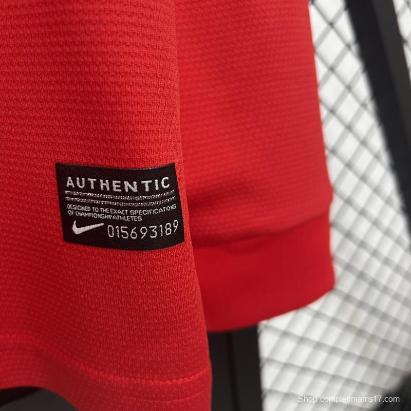 13/14 Retro Long Sleeve Manchester United Home Jersey