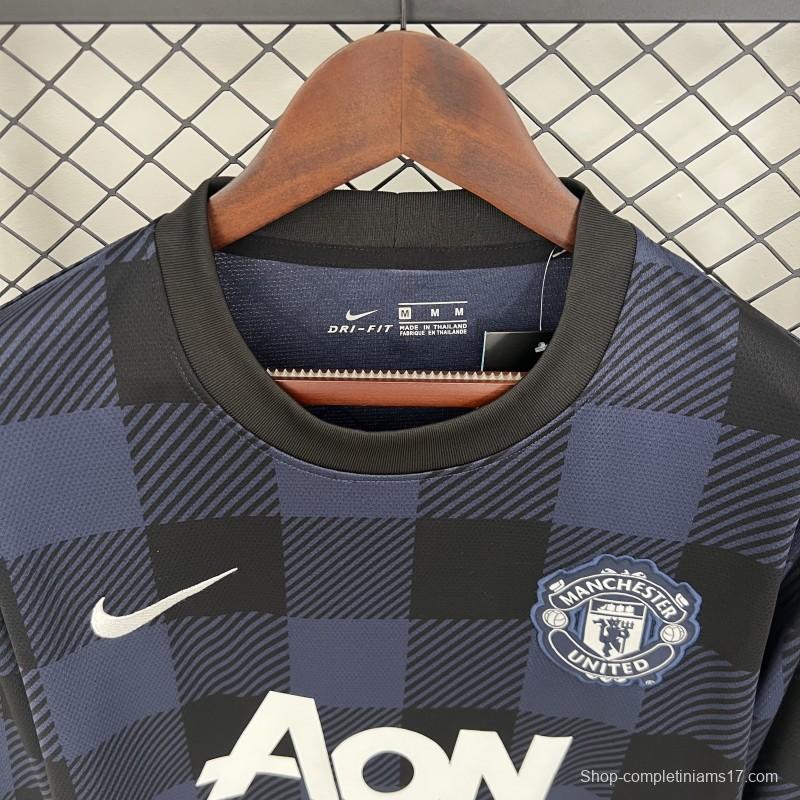 13/14 Retro Manchester United Long Sleeve Black Jersey