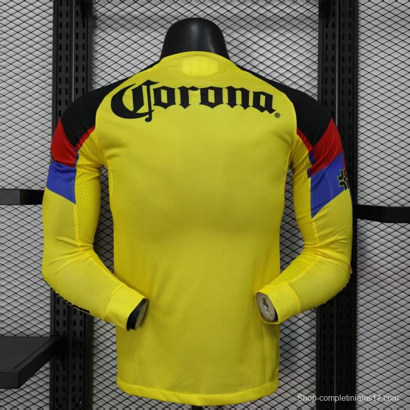 Player Version 25/26 Club America Home Long Sleeve Jersey