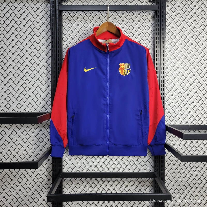 25/26 Barcelona Jacket Blue Windbreaker