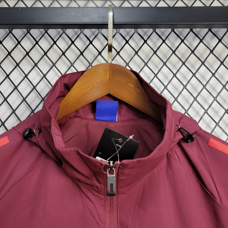 25/26 Bayern Munich Jacket Wine Windbreaker