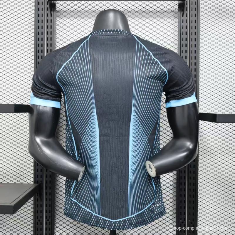 Player Version 25/26 FC Barcelona Black with Geometric Line Pattern Jersey