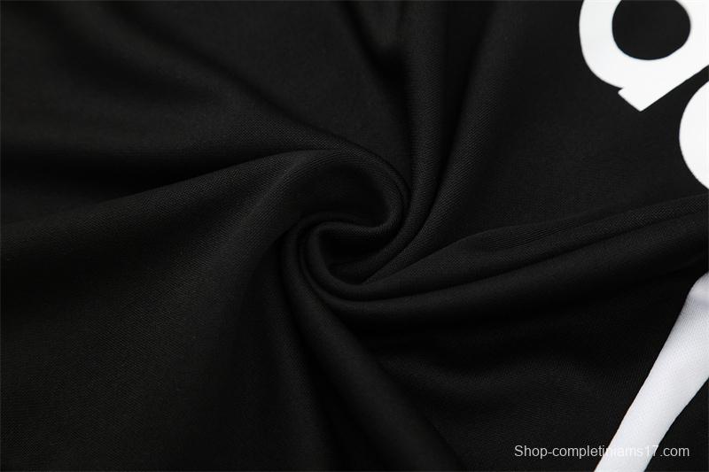 Retro 08/09 Real Madrid Black Half Zipper Jacket