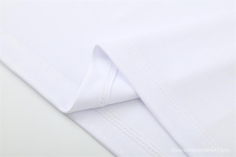 Retro 16/17 Real Madrid White Half Zipper Jacket+Long Pants