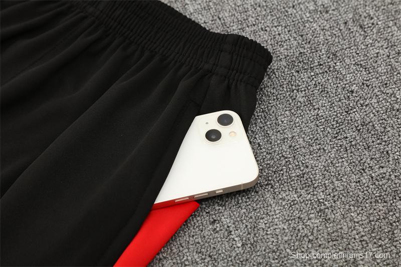 25/26 Portugal Black Half Zipper Jacket+Long Pants