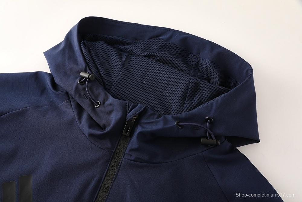 25/26 Adidas Navy Hoodie Full Zipper Jacket + Long Pants