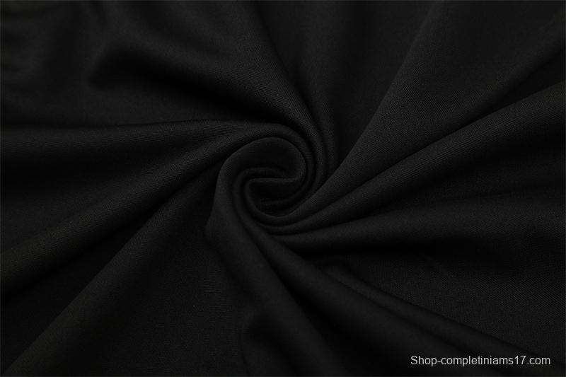 Retro 04/05 Real Madrid Black Half Zipper Jacket