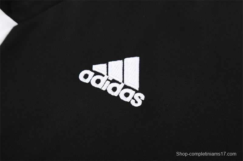 Retro 08/09 Real Madrid Black Half Zipper Jacket