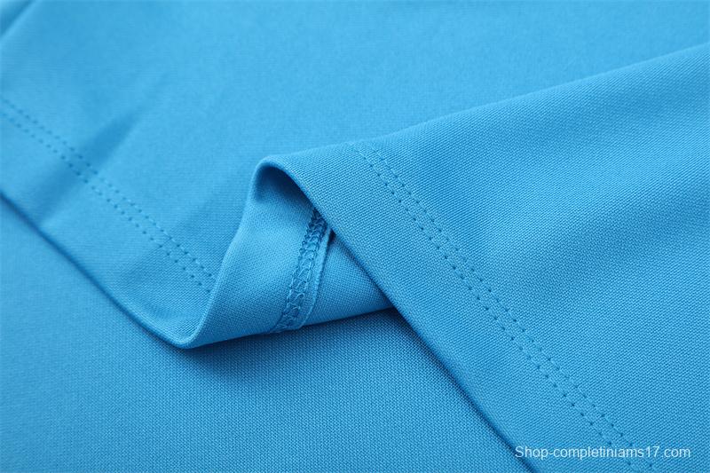 Retro 05/06 Real Madrid Light Blue Half Zipper Jacket