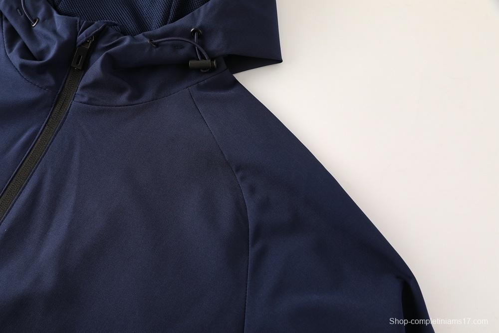 25/26 Adidas Navy Hoodie Full Zipper Jacket + Long Pants