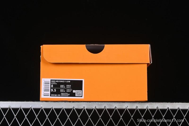 Nike Air Force 1 '07 Low LV Collaboration Grey Brown Floral Canvas Casual Sneakers - DF0188-076