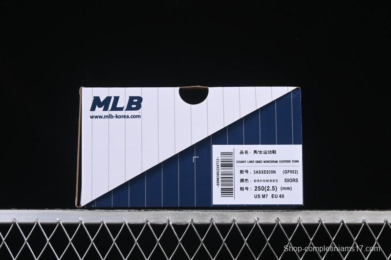 New York Yankees Bigball Chunky Embo Monogram Platform Sneakers - 3ASXE035N50GRS