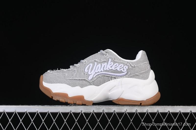 Adidas NY MLB Bigball Chunky Vintage Cursive Height-Increasing Platform Sneakers - 3ASHVT25N50GRL