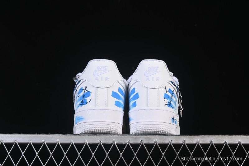 Nike Air Force 1 '07 Low Sagittarius Hand-Painted Doodle Zodiac Series Low-Top Casual Sneakers - 11231221