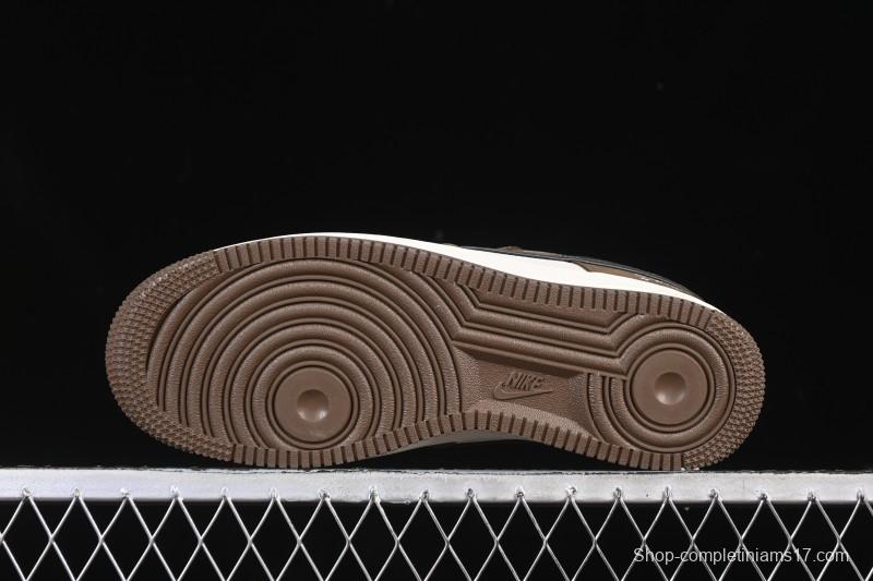 Nike Air Force 1 '07 Low LV Collaboration Military Green Silver Black Casual Sneakers - DK0188-086