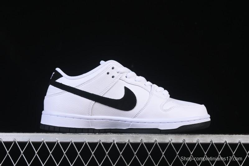 Nike SB Dunk Low Classic White Black Low-Top Casual Skate Shoes HF3704-100