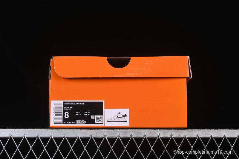 Nike Air Force 1 '07 Low LV Collaboration Black Swoosh Woven Label Casual Sneakers - CX5050-Y23