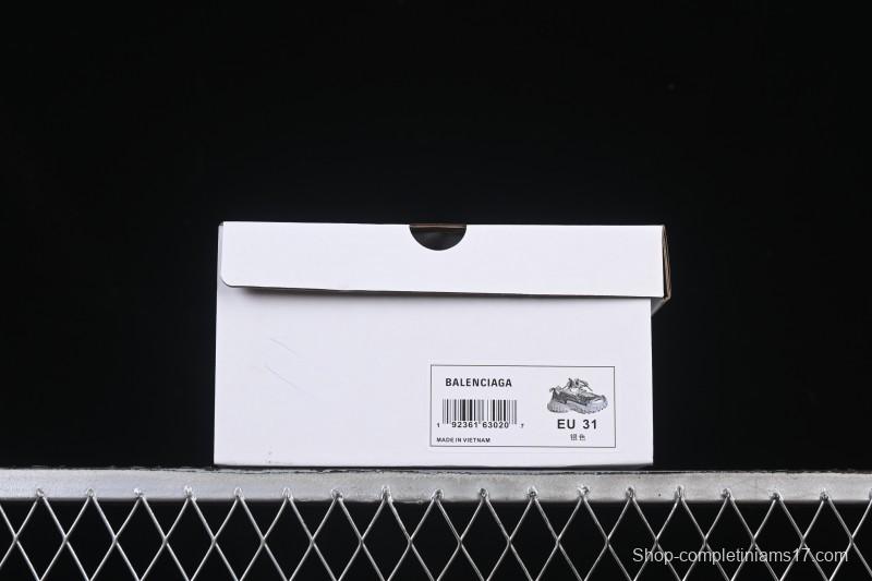 Balenciaga Silver Anti-Slip Casual Kids Shoes - J.C3